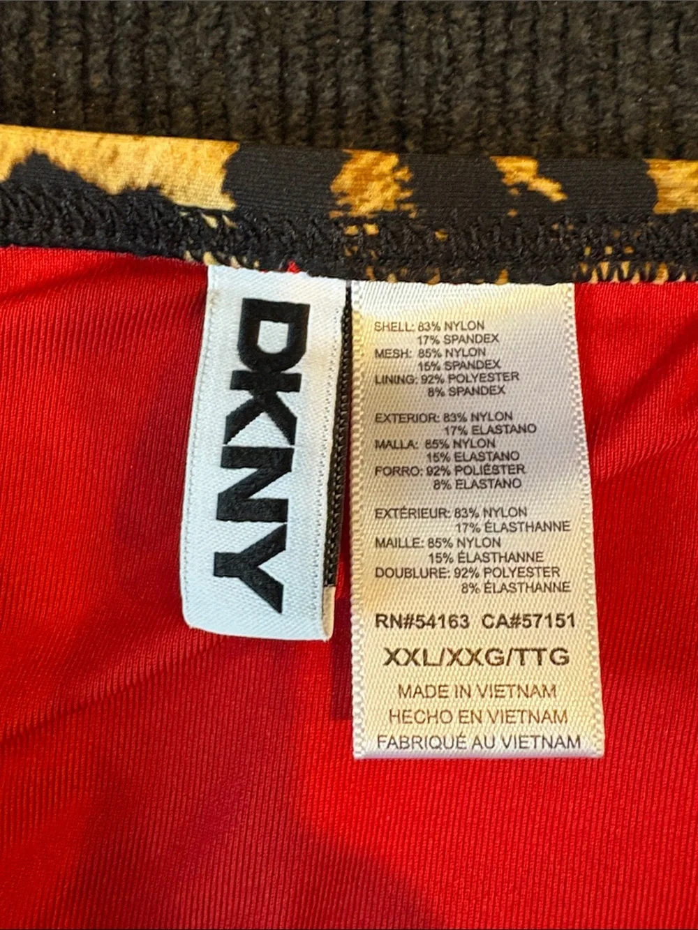 Dkny Leopard Print One-Piece Swimsuit — Brown and Black-Size XXL - Picture 2 of 13